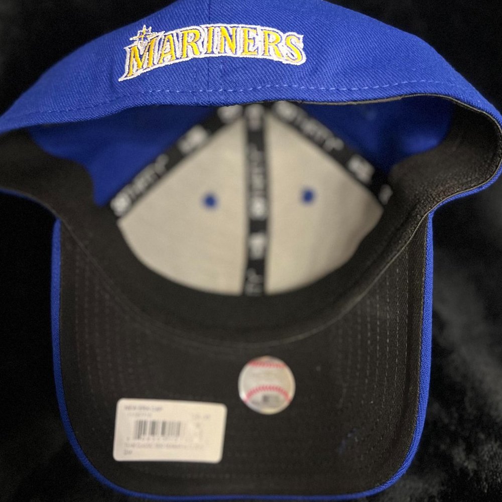 Men's Seattle Mariners New Era Royal Team Classic Alternate 2 39THIRTY Flex Hat - Picture 7 of 8
